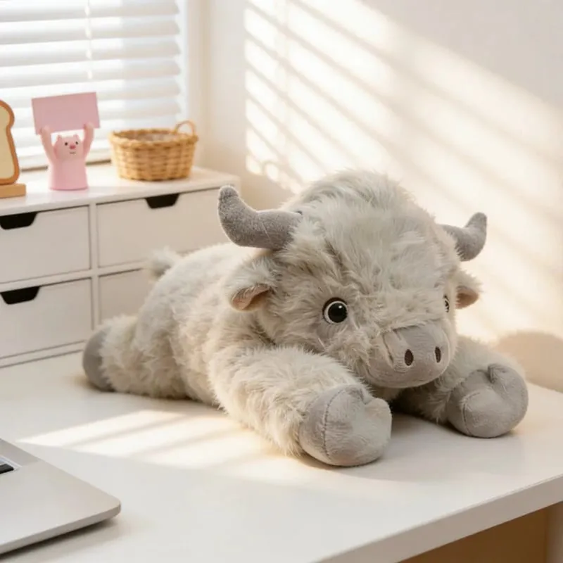 40 ซม.Highland COW ตุ๊กตาสัตว์ตุ๊กตาวัวนอนหมอนโซฟาพนักพิงเบาะของขวัญวันเกิด — image 3