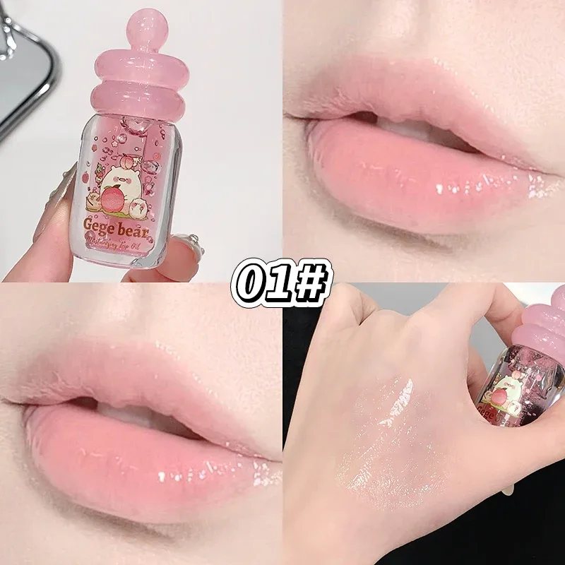 Cura delle labbra Essenza vegetale Gloss trasparente Olio per labbra Plump Idratante Balsamo per le labbra Esfoliante Sapore di frutta Lucidalabbra Cosmetici di bellezza