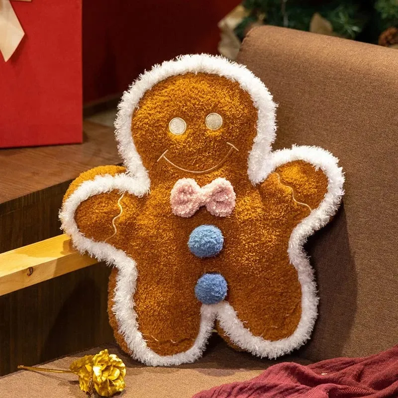 Caldo Natale Omino di Pan di Zenzero Cuscino Morbido Peluche Decorazione Divertente Peluche di Natale Decorazione del Regalo di Compleanno di Natale di Alta Qualità — image 3