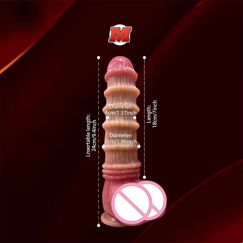 Knotendildo Silikon Penis G-Punkt Stimulation Monsterdildo Analplug für Frauen Drachendildos Prostatamassagegerät Weibliches Sexspielzeug — image 8