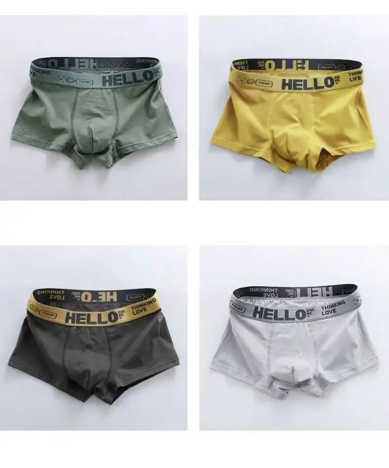 5 st herrunderkläder, andas bekväma snabbtorkande stretchiga boxerbyxor, sexiga kalsonger, trendiga boxertrosor för män