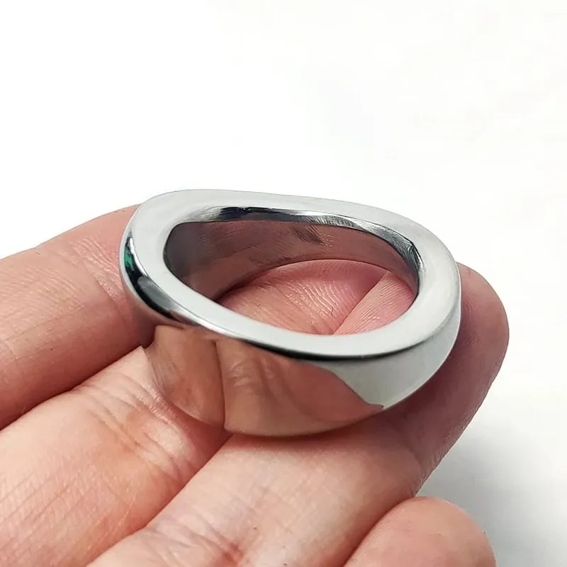 Acciaio inossidabile Metallo Blocco del pene Anello del rubinetto Eiaculazione di ritardo Palla Scroto Barella Erezione Anello del rubinetto Schiavo Giocattolo del sesso maschile Uomo — image 2