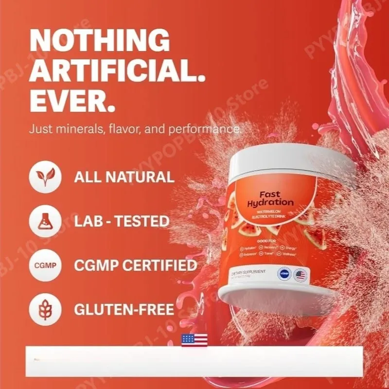 Bổ sung chất điện giải Hương dưa hấu Hỗn hợp hydrat hóa không đường với Natri Kali Magiê Canxi Bình du lịch — image 5