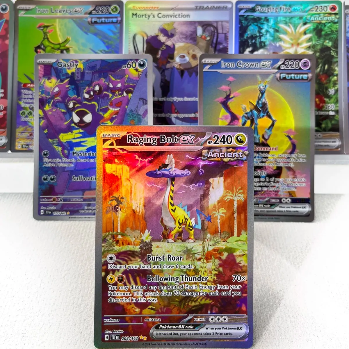 Pokémon 151 PKM Cards PTCG3-D Bulbasaur Squirt Rainbow Gengar ex Holographic Ex GX Rare Collection Battle Toys Hadiah untuk Hobi — image 4