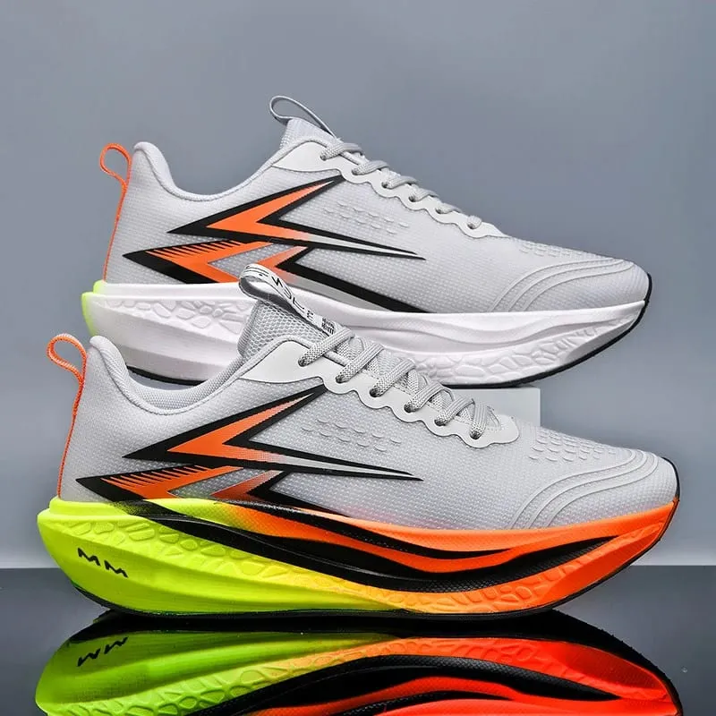 Chaussures de course légères et décontractées pour hommes et femmes, baskets de marche, de Marathon, de sport, d'athlétisme, en planche de carbone — image 7