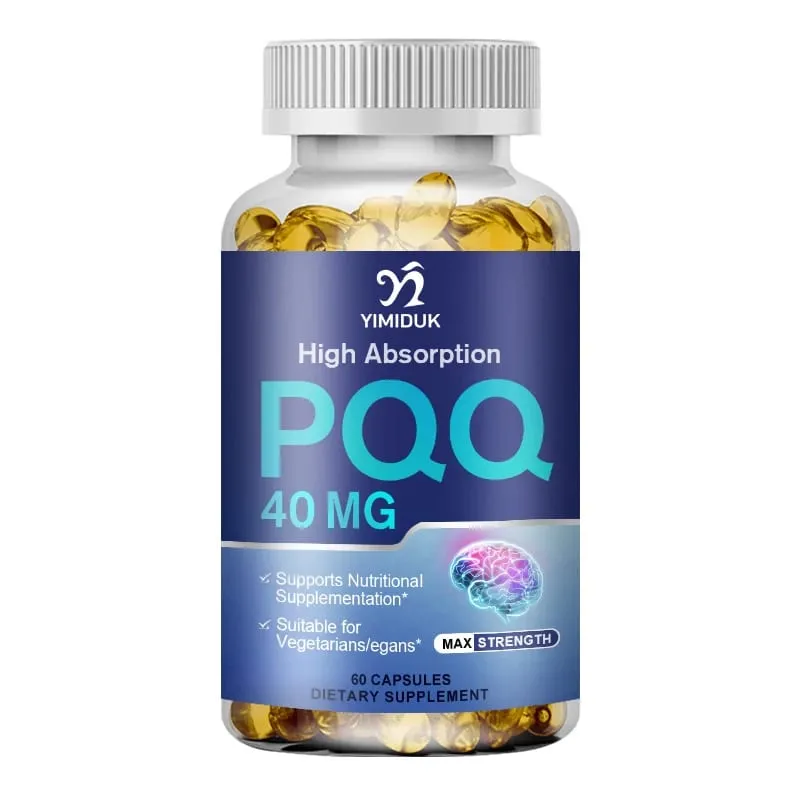 PQQ Capsules Supplement 40 mg - Mitochondrial Biogenesis & Metabolism - Supports Brain Heart Health & Cognitive Function