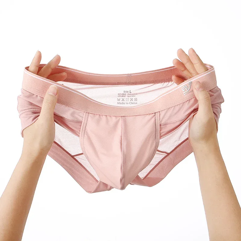 Intimo da uomo estivo Boxer Rigonfiamento Slip in seta di ghiaccio Mutandine fresche e traspiranti ultrasottili — image 2