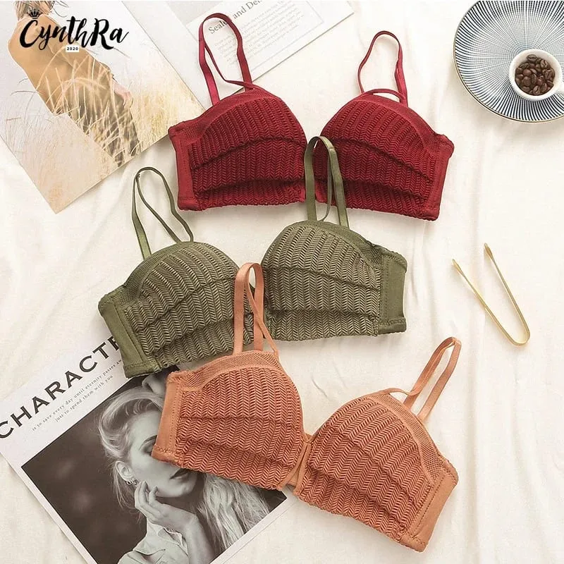 Lingerie Set Female Deep V Sexy Thick Wireless Seamless Push Up Comfort Bra And Panty Set Breathable Underwear For Women — image 2