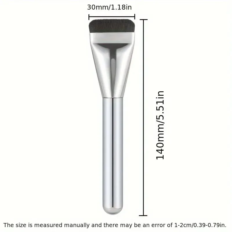 1/2 stk Multi-Use Foundation Ultra-Fin Hypoallergen Nylon Bristle Oval Foundation Brush - Perfekt til ansigtskonturering — image 6