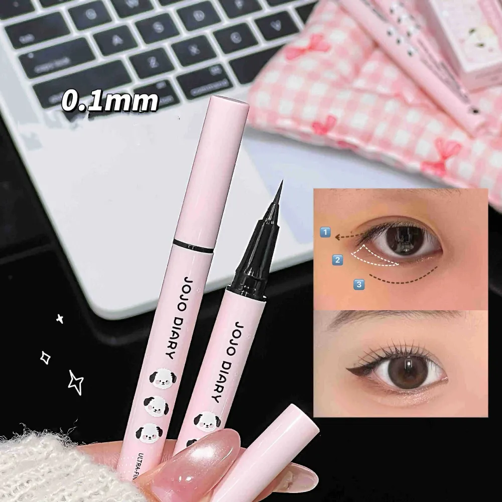 Quick-dry Eyeliner ดินสอแต่งหน้า Lasting Smooth Ultra บางสีดำสีน้ำตาล Matte Eye Liner กันน้ำอายไลเนอร์ปากกาเครื่องสำอาง — image 5