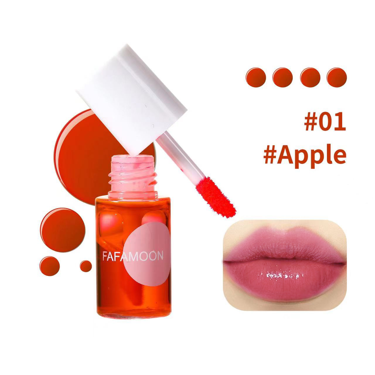 Teinte fruitée pour les lèvres, brillant à l'eau, liquide hydratant, imperméable, antiadhésif, pigment élevé, couleurs vibrantes longue durée — image 9