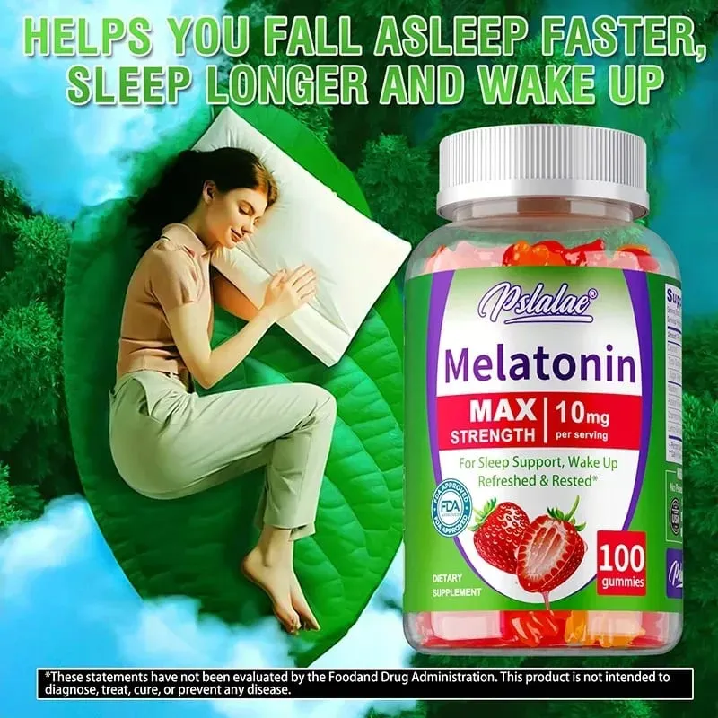 Melatonin Gummy - Aids Sleep Improves Insomnia Regulates Biological Clock Improves Immunity Adult Health Products — image 5