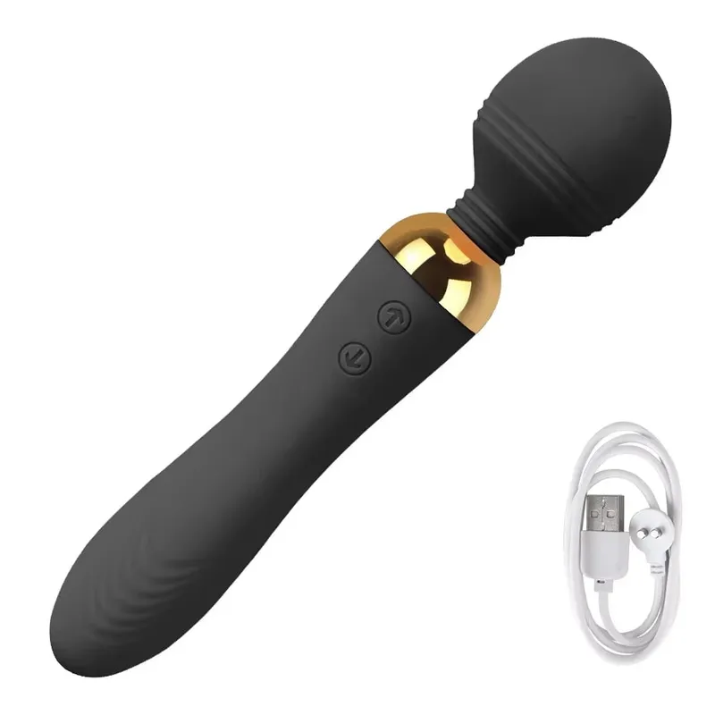 Bacchetta magica 2 vibratori motore per le donne capezzolo stimolatore clitoride vaginale spina anale grosso dildo masturbatore femminile giocattoli del sesso uomini erotici — image 8