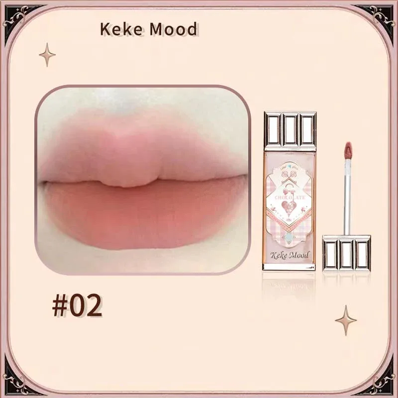 Cioccolato Nuvola Lucidalabbra Velluto opaco Applicazione liscia Smalto per labbra Mousse Marrone Rosso Rossetto liquido Trucco Tinta labbra Cosmetici — image 11