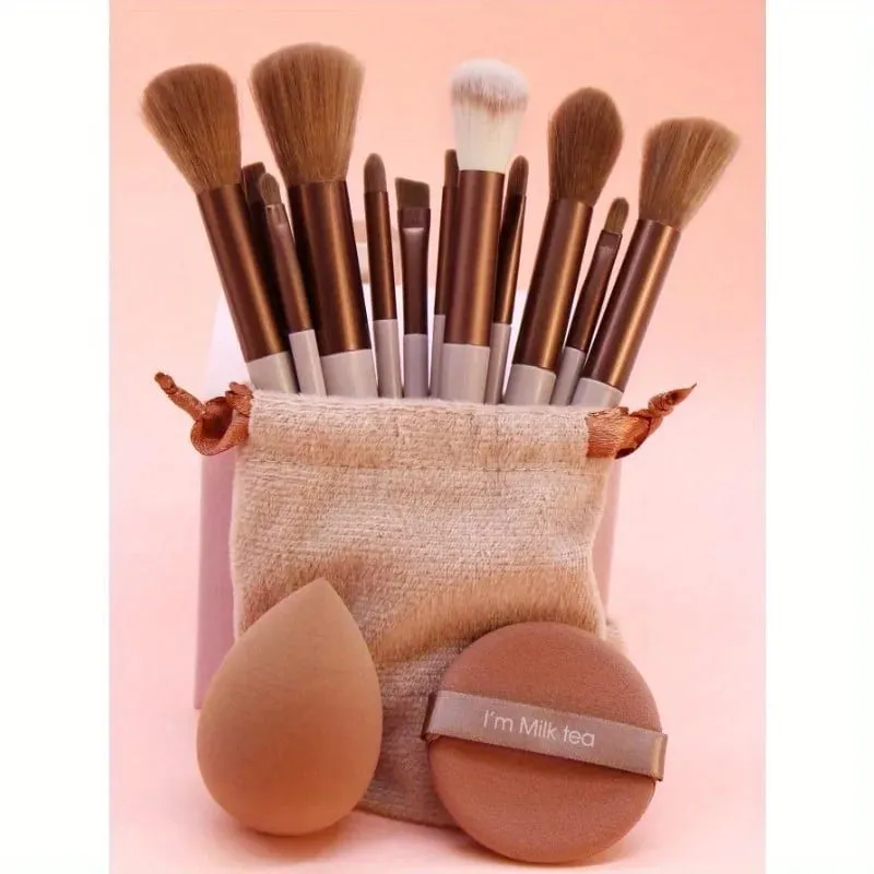 15 pezzi set di pennelli per trucco professionale morbidi capelli sintetici fondotinta in polvere fard ombretto pennelli cosmetici completi Ma — image 4