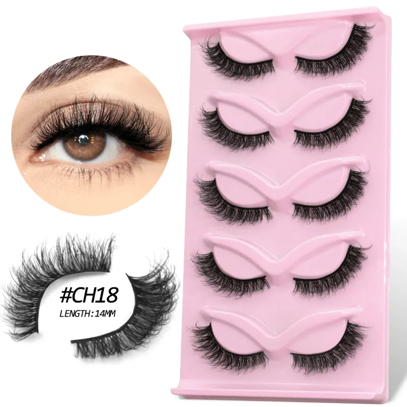 CAT EYE Lashes ดูธรรมชาตินุ่มขนตาปลอม Mink Long Winged End Eye ยาว Eye TAIL Eyelashes EXTENSION แต่งหน้า — image 11