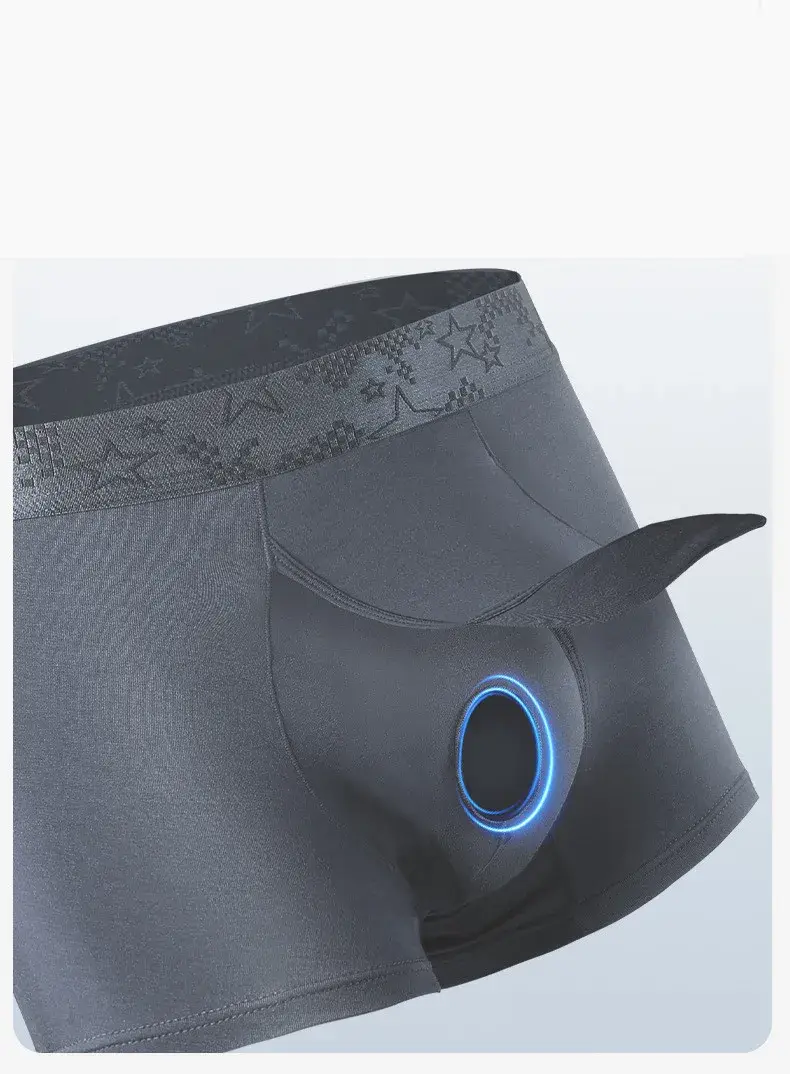 Boxer homme short sous-vêtement modal homme culotte solide respirant balle séparation poche caleçon homme malles Cueca grande taille — image 2