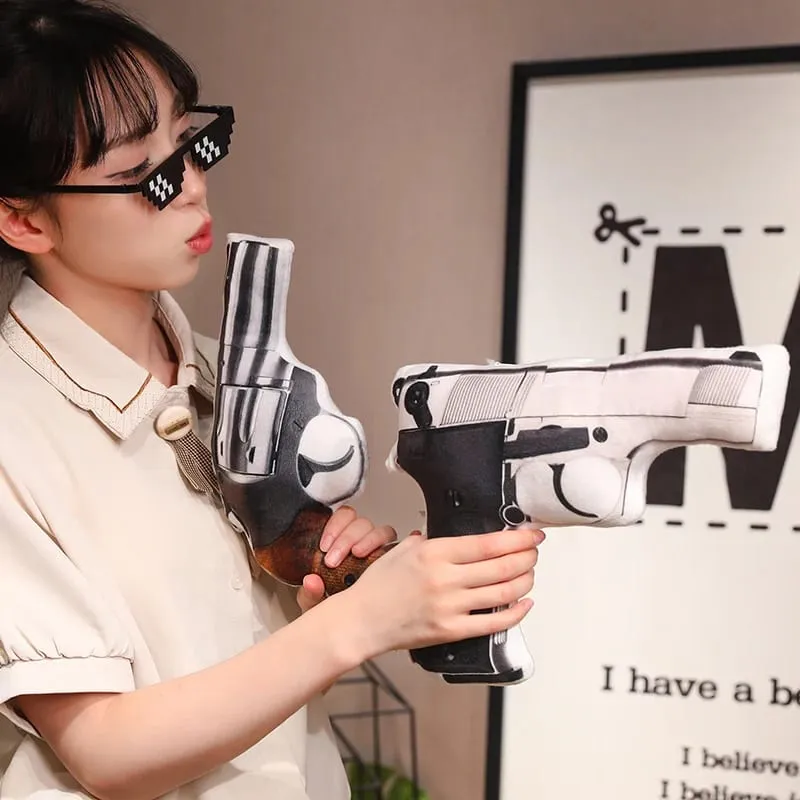 Simulation Gun Plush Pillow Images Printing Wheelgun Sniper Rifle Shooting Cushion Decoration Men Gift — image 5