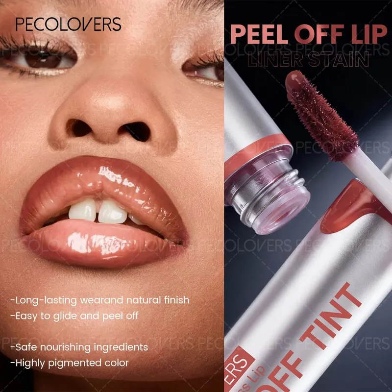 6pcs Peel Off Lip Stain Tear-Off Liquid Lipstick Long-Lasting Waterproof Non-Stick Cup Matte Finish Fade-Resistant Lip Tint — image 6