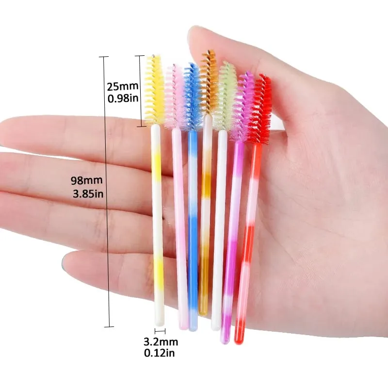 50/100 Pz Spazzola per trucco Ciglia Spazzole per sopracciglia Pettine Usa e getta Mascara Bacchetta Estensione ciglia Forniture Cosmetici Strumenti per il trucco — image 6