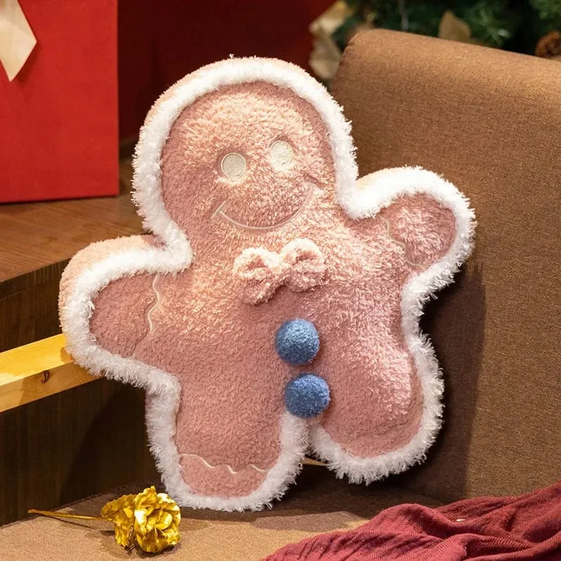 Caldo Natale Omino di Pan di Zenzero Cuscino Morbido Peluche Decorazione Divertente Peluche di Natale Decorazione del Regalo di Compleanno di Natale di Alta Qualità — image 5