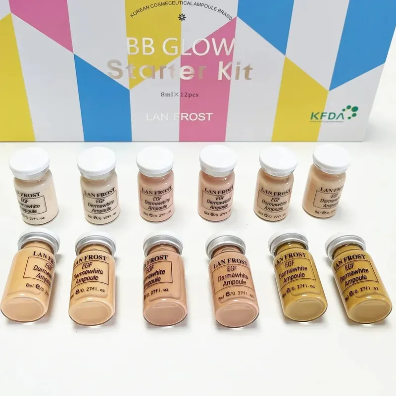BB Cream Glow Face Skin Care Serum Essence Ampoule Foundation Hyaluronic Acid Peptide Moisturizing Skin Rejuvenation Care Kit — image 5