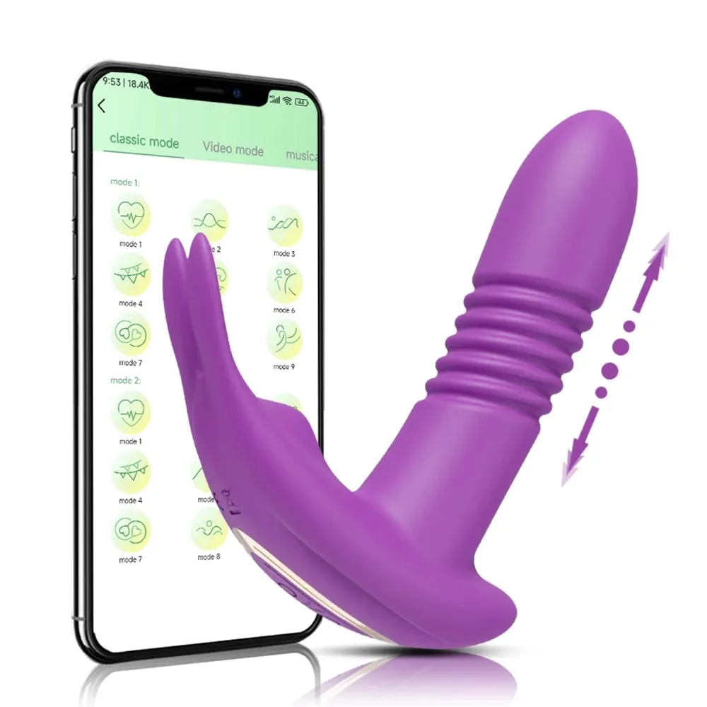 Kadınlar için APP Sokma Vibratör Dönen Teleskopik Yapay Penis Bluetooth G Noktası Klitoris Stimülatörü Seks Oyuncak Kadın Mastürbasyon — image 1