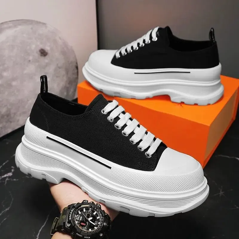 Männer Leinwand Sommer Atmungsaktive Plattform Erhöhte Muffin Turnschuhe 2025 Neue Herbst Tuch Casual Papa Trendy Schuhe — image 2