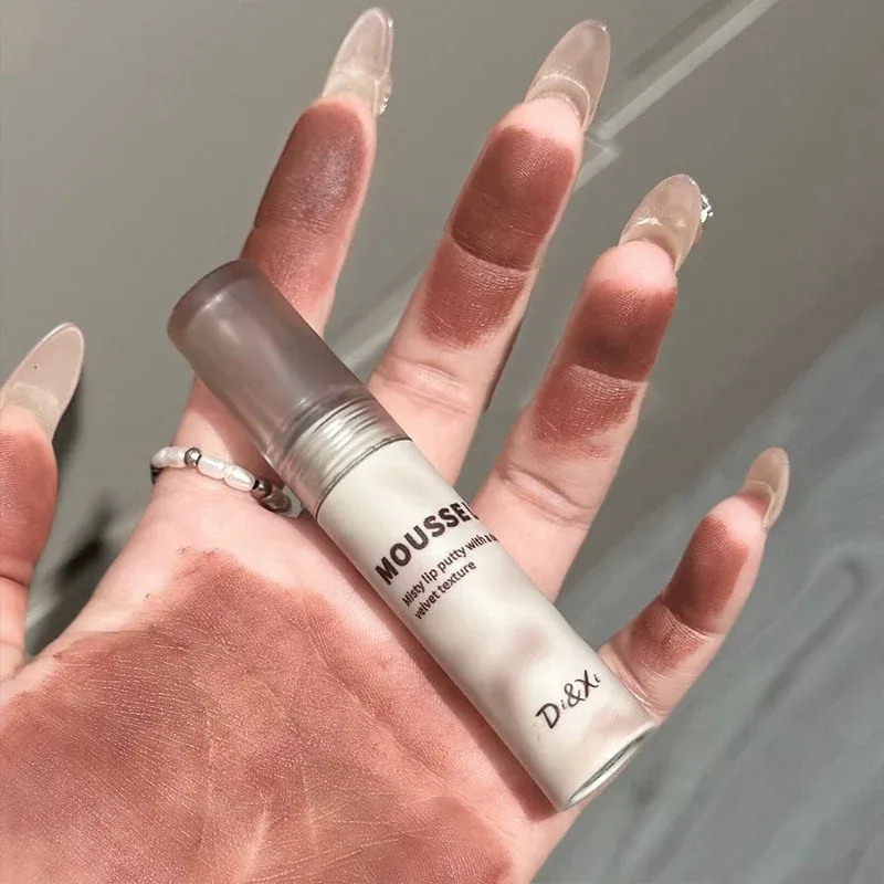 Gothic Matte ลิปสติกสีดำกันน้ำ Mousse Mud Nude สีน้ำตาลลิปสติก Dark สีม่วง Punk Lip GLOSS แต่งหน้า Non-Stick Tint — image 6