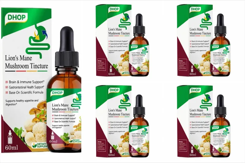 Lion's Mane Mushroom Extract Drops 60ml Hericium Erinaceus Supports Brain Immune Health Vegan Liquid Supplement for Adults — image 10