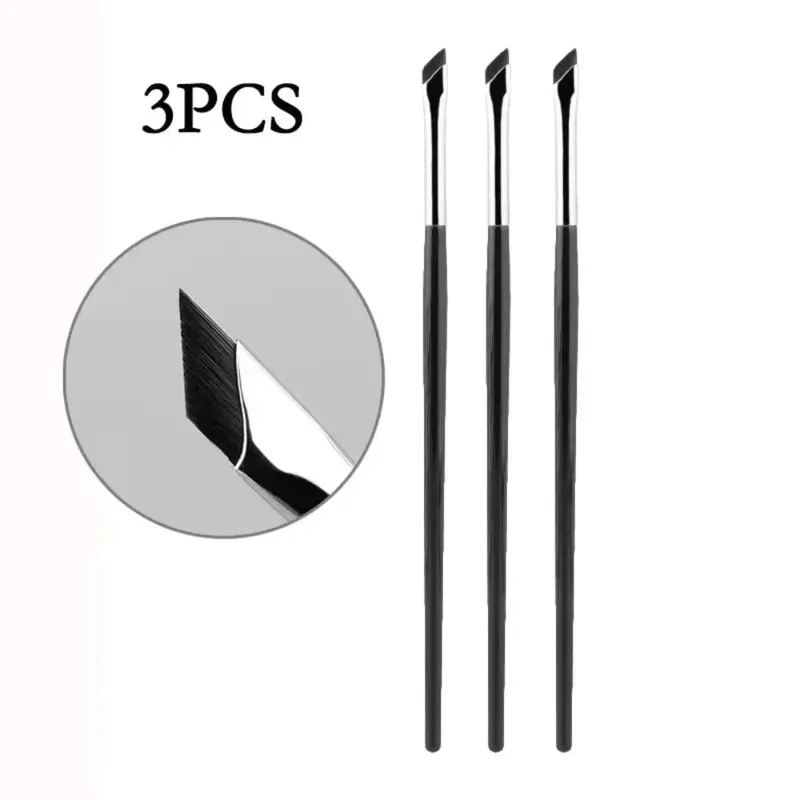 Upgrade Blade štětec na oční linky Ultra tenký jemný úhel Plochý štětec na obočí Tužka na obočí štětec na make-up Přesné nástroje na detaily