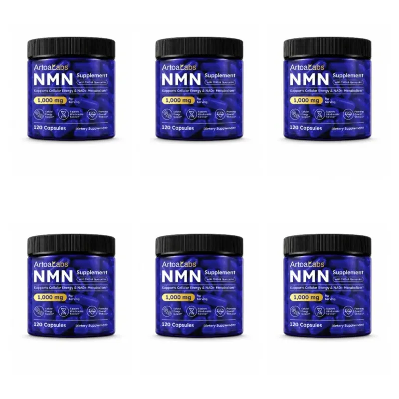 NMN Capsules NAD+ et soutien énergétique cellulaire avec TMG Quercétine Resvératrol Fonction mitochondriale et santé antioxydante 120 unités — image 11