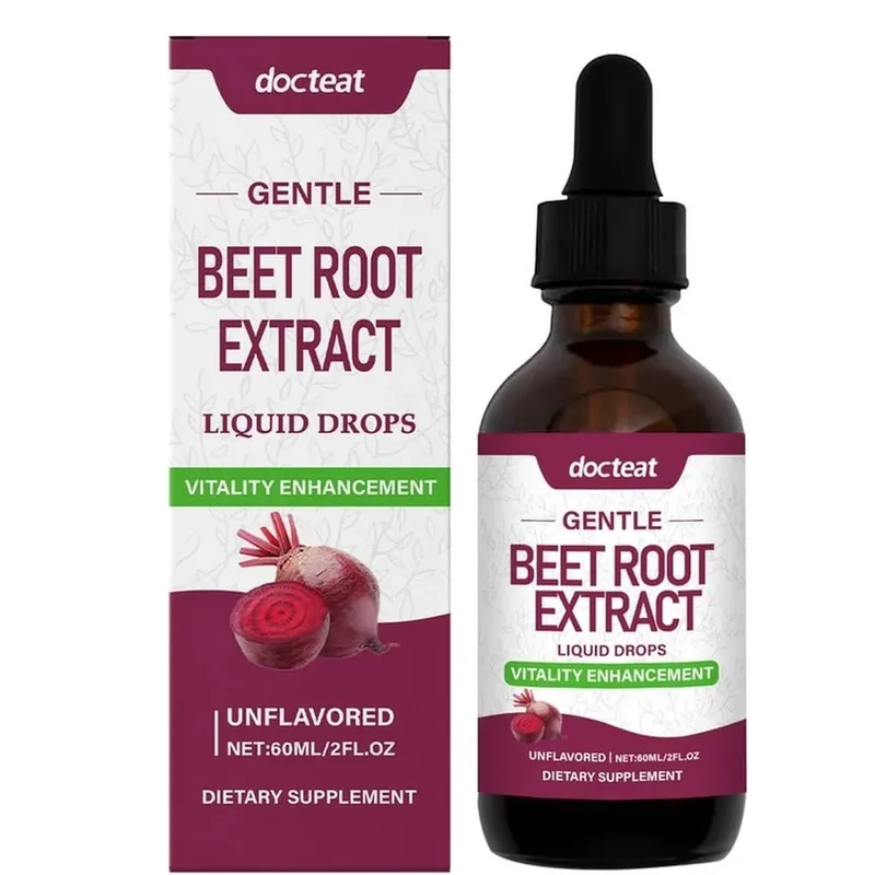 Docteat Beet Root Extract Liquid Drops Unflavored Supports Cardiovascular Health Supports Physical Activity Performance 60 ML