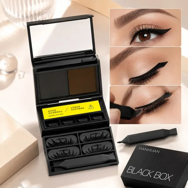 Vandtæt øjenmakeup-stemplingspennesæt Langtidsholdbart smudsafvisende nedre vippestempel Bærbart ultrafint øjenmakeupværktøj — image 6