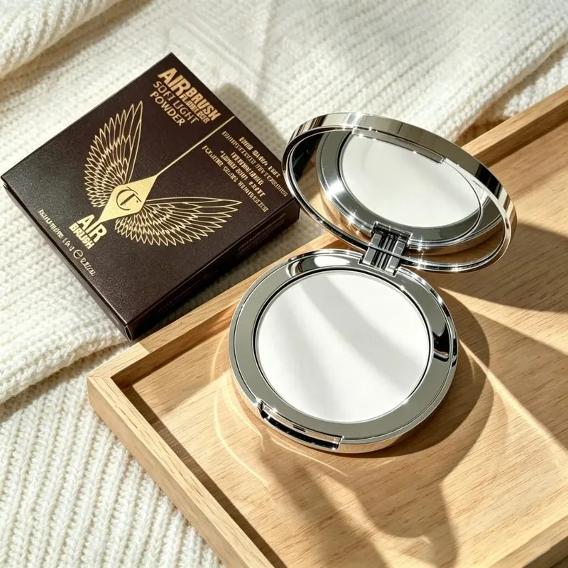 Charlotte Tilbury mate ajuste polvo prensado 4 colores base líquida Hollywood filtro impecable CT bolsa de maquillaje cosméticos de regalo — image 15