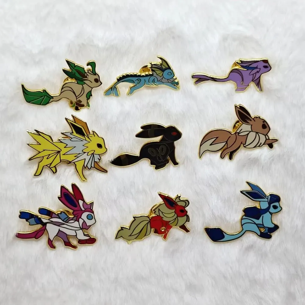 Pokemon Eevee Pikachu Enamel Pin Lapel Pins สำหรับกระเป๋าเป้สะพายหลังการ์ตูนป้ายเข็มกลัดน่ารักสำหรับเสื้อผ้าของขวัญเครื่องประดับสำหรับเพื่อน — image 2