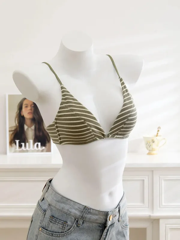 Kvinder Front lukning BH Sæt Sommer Tynd Let Bomuld Fransk Trekant Skål Rygløs Beauty Back Lingeri dragt til lille bryst S-XL — image 10
