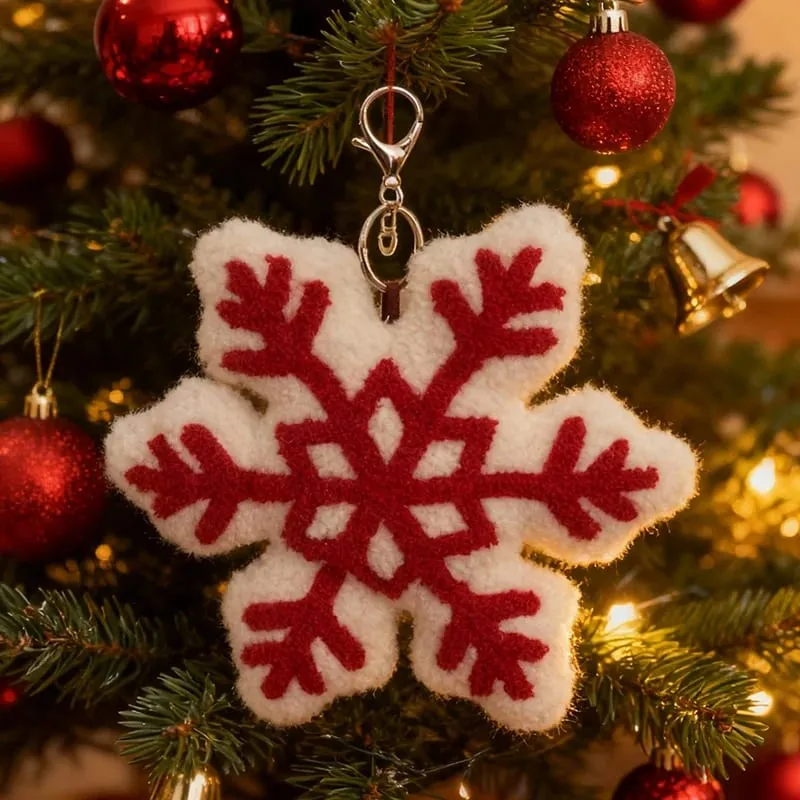 Klassische Weihnachtsserie, Dekokissen, Süßigkeiten, Lutscher, Schneeflocke, Weihnachten, Zepter, Kugeln, Puppe, weiches Sofakissen, Festival-Heimdekoration — image 17
