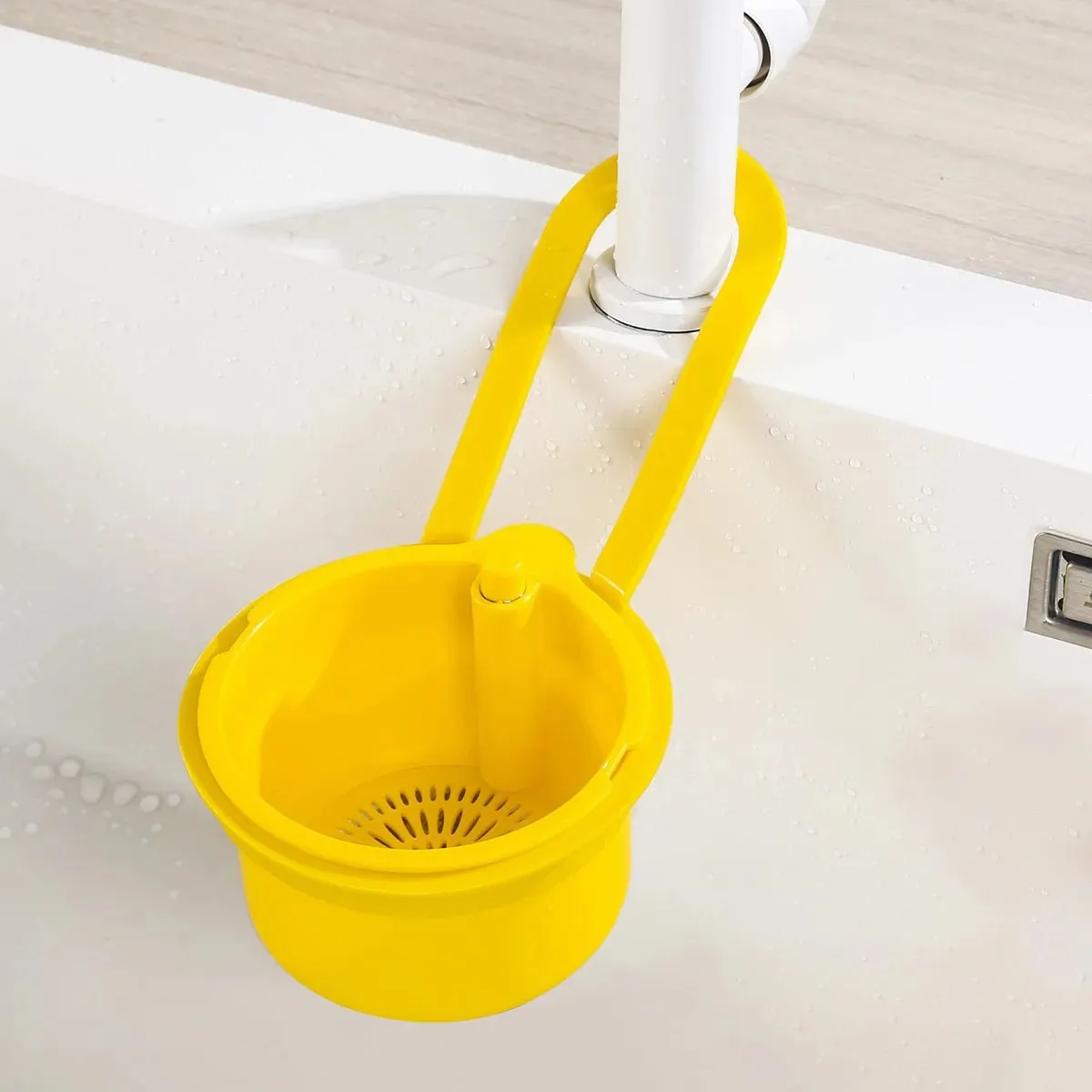 Cesta de drenagem de pia suspensa, tampa inferior destacável, filtro de lixo de cozinha, filtro de resíduos de alimentos, cesta de água de limpeza — image 12
