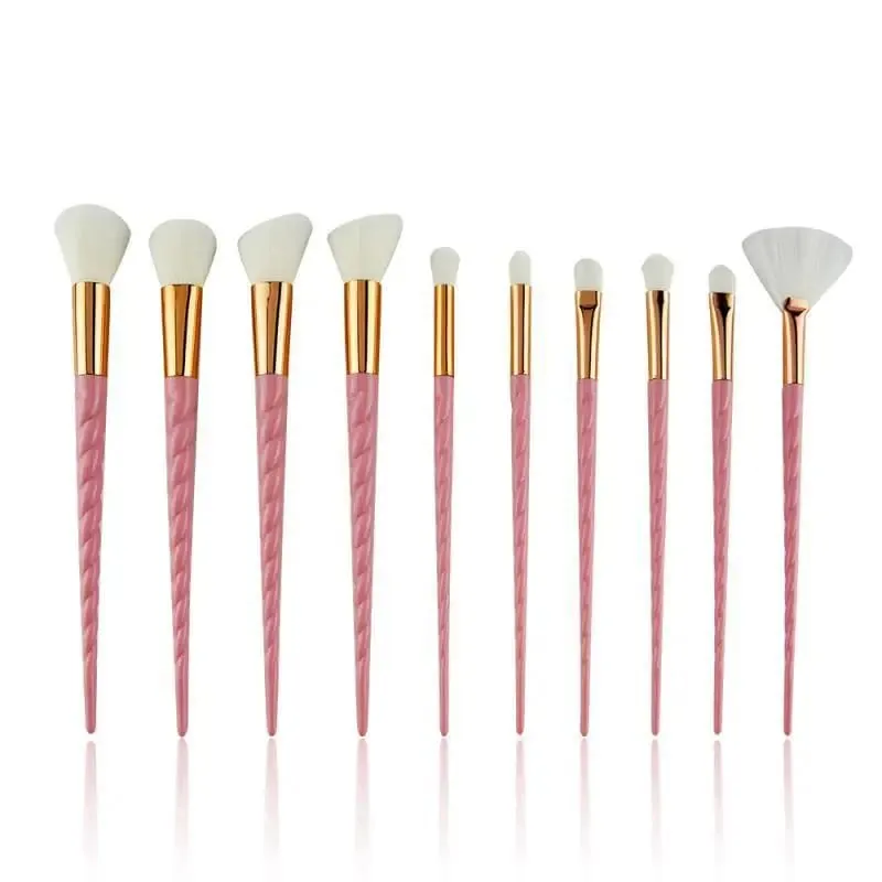 10pcs Berus Makeup Set Berus Asas Rambut Lembut Serbuk Pemerah Pipi Kontur Kening Pembayang Mata Wanita Kosmetik Blending Alat Mekap — image 9