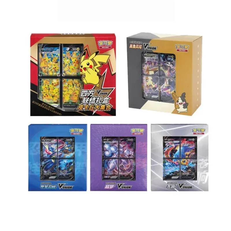 In Stock Genuine 100% Original Pokemon Ptcg Card Quartet Coupling V-Union Gift Boxes Pikachu Big Gather Moru Baker Mew-Two Ptcg — image 1
