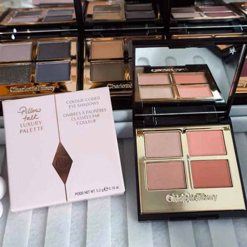 Charlotte Tilbury Four Color Palette Pillow Talk Eraggera Eyes Small Gold Tube Lipstick Easy To Apply Makeup Portable Cosmetics — image 4