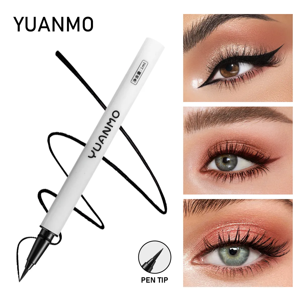Stylo eye-liner liquide, finition lisse et mate, longue durée, résistant à l'eau et aux taches, maquillage pour les yeux, produit cosmétique — image 3