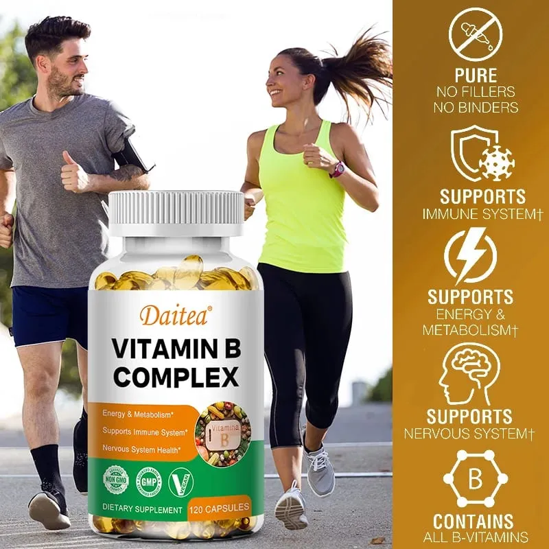 Daitea Compound VitaminB Capsule VB B1 B2 B3 B5 B6 B7 B9 B12 Un umore migliore Aiuta il sistema nervoso e un integratore di supporto energetico — image 4