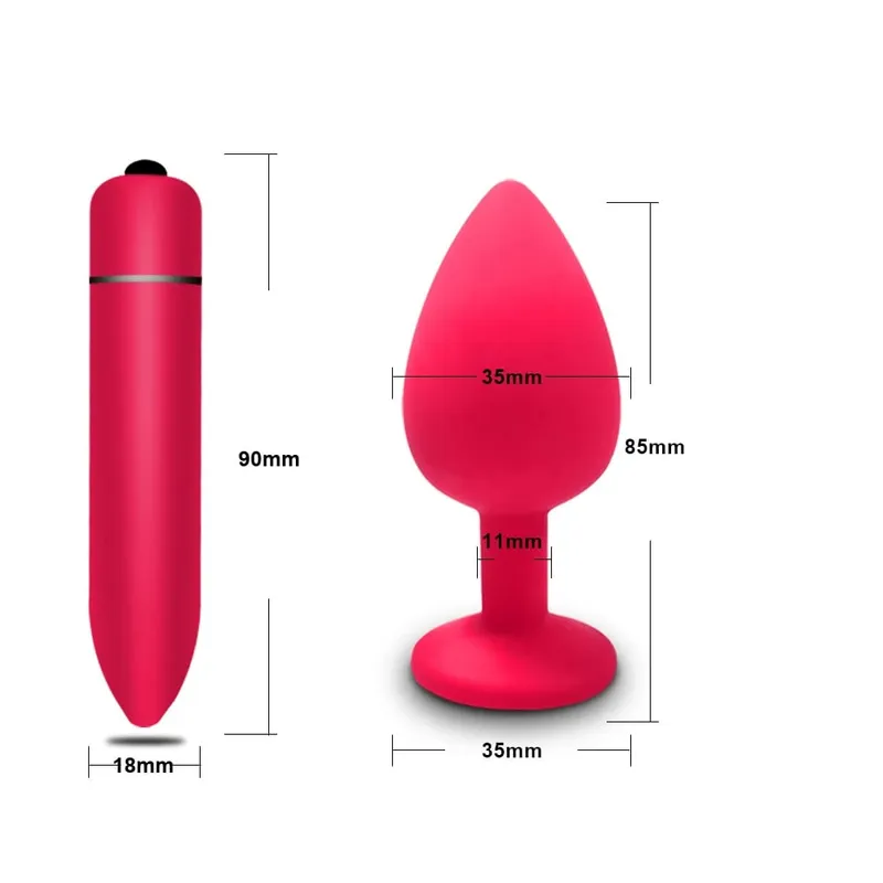S/M/L Anal Plug Butt Vibrator Women/Men Soft Silicone Round Shaped Erotic Bullet Anal plug Bullet Gay Sex Toys for Adults — image 29