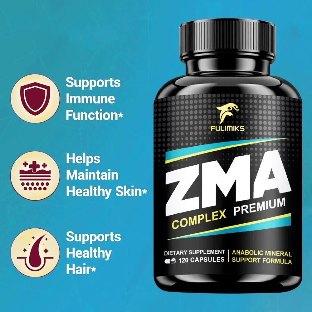 ZMA Supplements Capsules with Zinc Magnesium Vitamin B-6 Support Energy Overall Health Joint Suitable for Men & Women — image 2