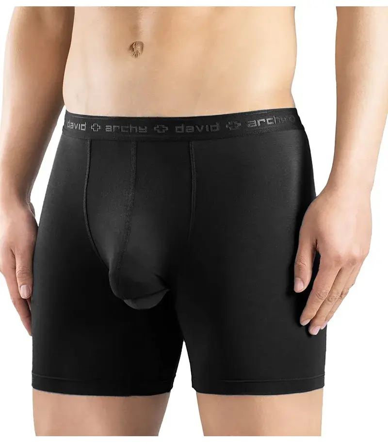 David Archy Lot de 3 boxers pour homme sous-vêtements basiques en micromodal doux et respirants à double poche à séchage rapide pour sport et fitness — image 5