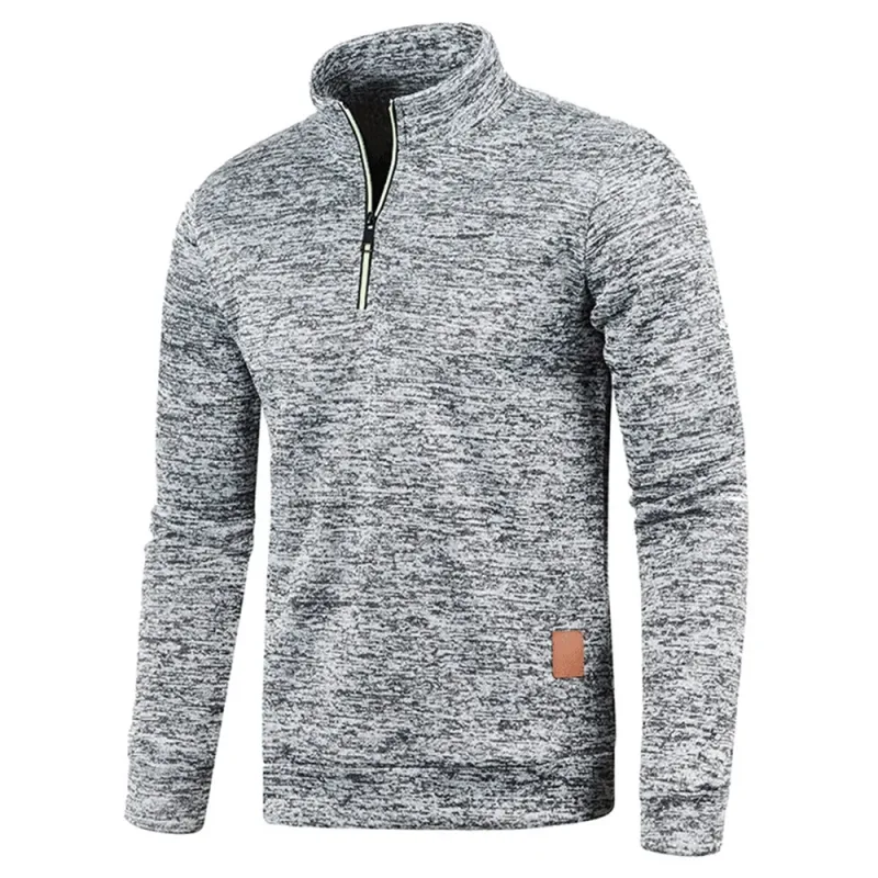 Men's Sweatshirts Half Zipper Pullover Male Long Sleeve Flleece Sweater Standcollar Snowflakes Hoodies Men Clothes — image 10