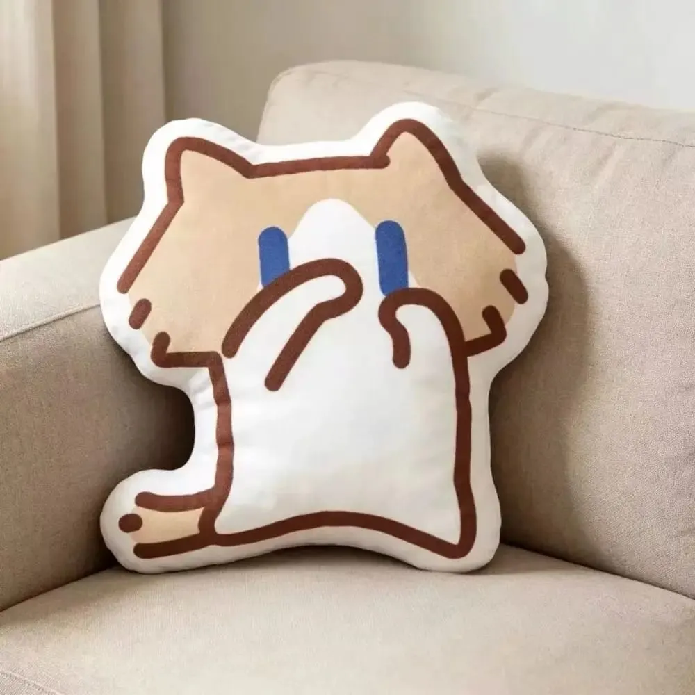 น่ารักนุ่มรายเดือนเงินเดือนแมวตุ๊กตาโซฟาตกแต่งบ้านเครื่องประดับแมวตุ๊กตาหมอนอิงการ์ตูนแมวยัดไส้หมอน — image 6
