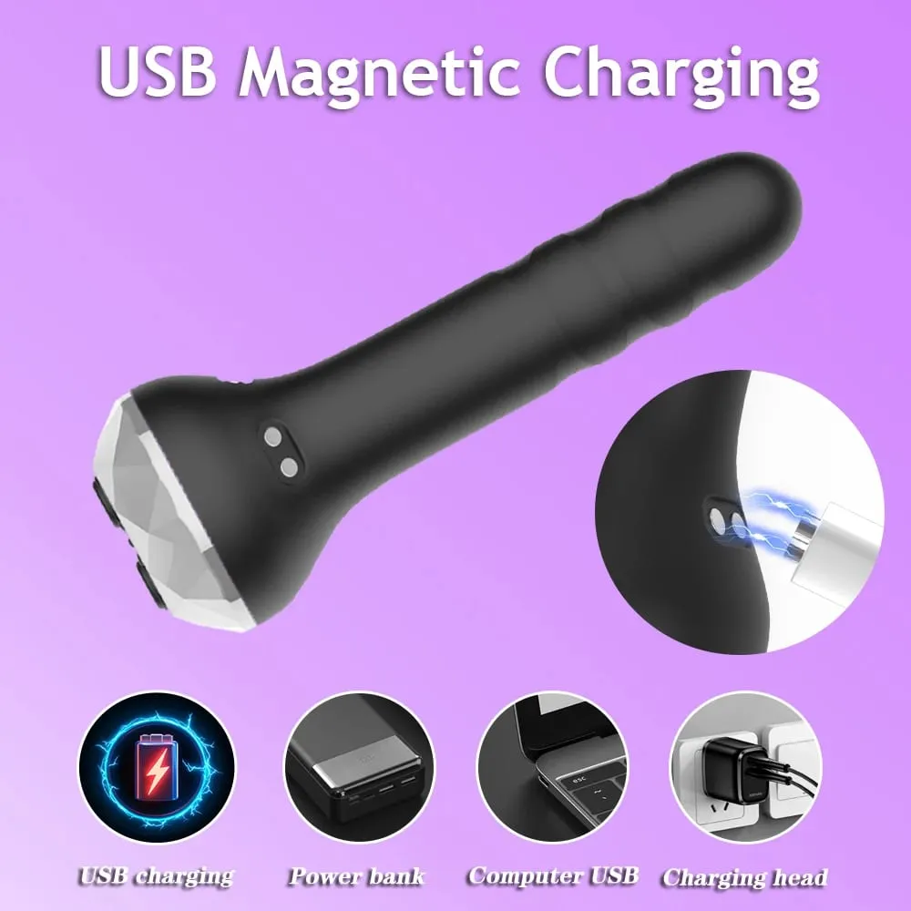 Vibrating Butt Plug Anal Toys Prostate Massager with 10 Vibrating Rotating Beginner-Friendly Anal Plug Sex Toys for Men Women